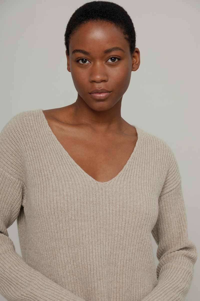 Rifò ESTER Maglia Scollo a V Donna Cashmere Affare Del Giorno