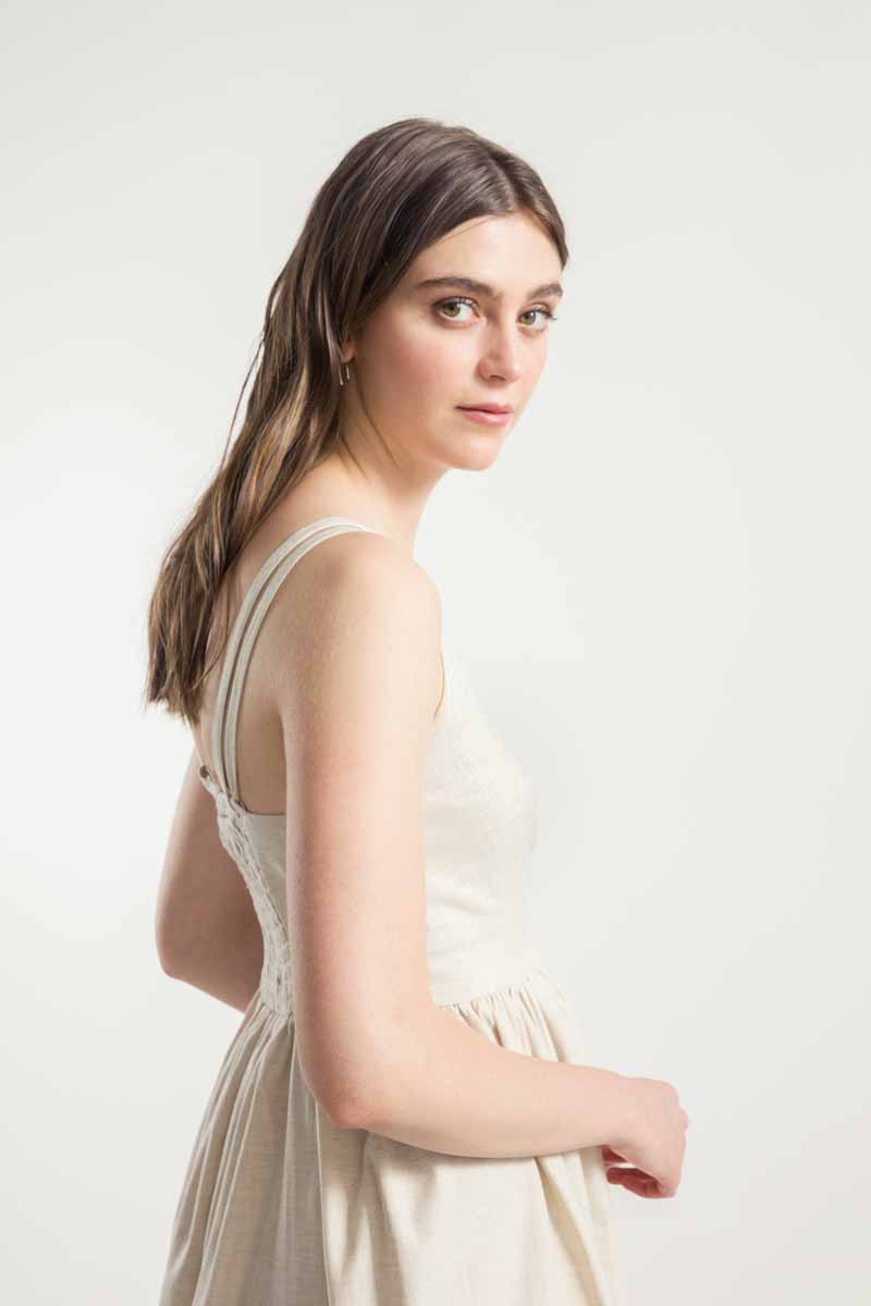 Rifò GIADA Vestito Lungo Donna Cotone Rigenerato Vendita Calda
