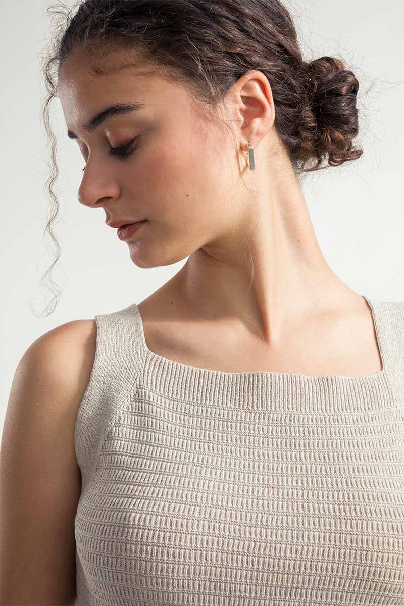 Rifò SOLE Canotta Spalla Larga Donna Cotone Rigenerato Vendita Economica