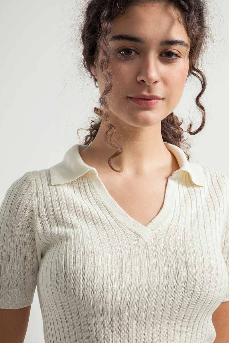 Rifò GIGI Polo Donna Seta Rigenerata Negozio