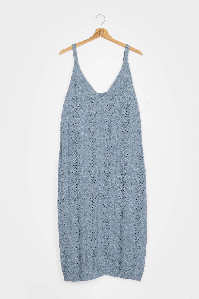 Rifò LOLA Abito in Maglia Cotone Jeans Rigenerato Italia