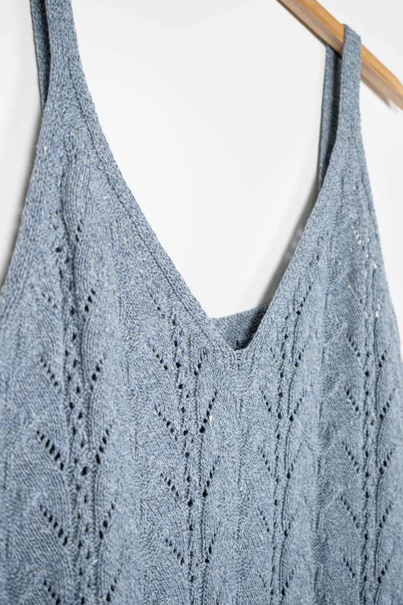 Rifò LOLA Abito in Maglia Cotone Jeans Rigenerato Italia