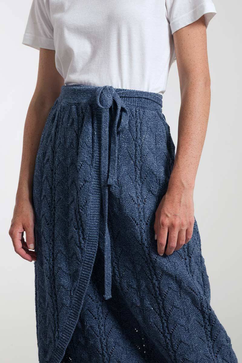Rifò LAUREN Gonna Donna Cotone Jeans Rigenerato In Linea