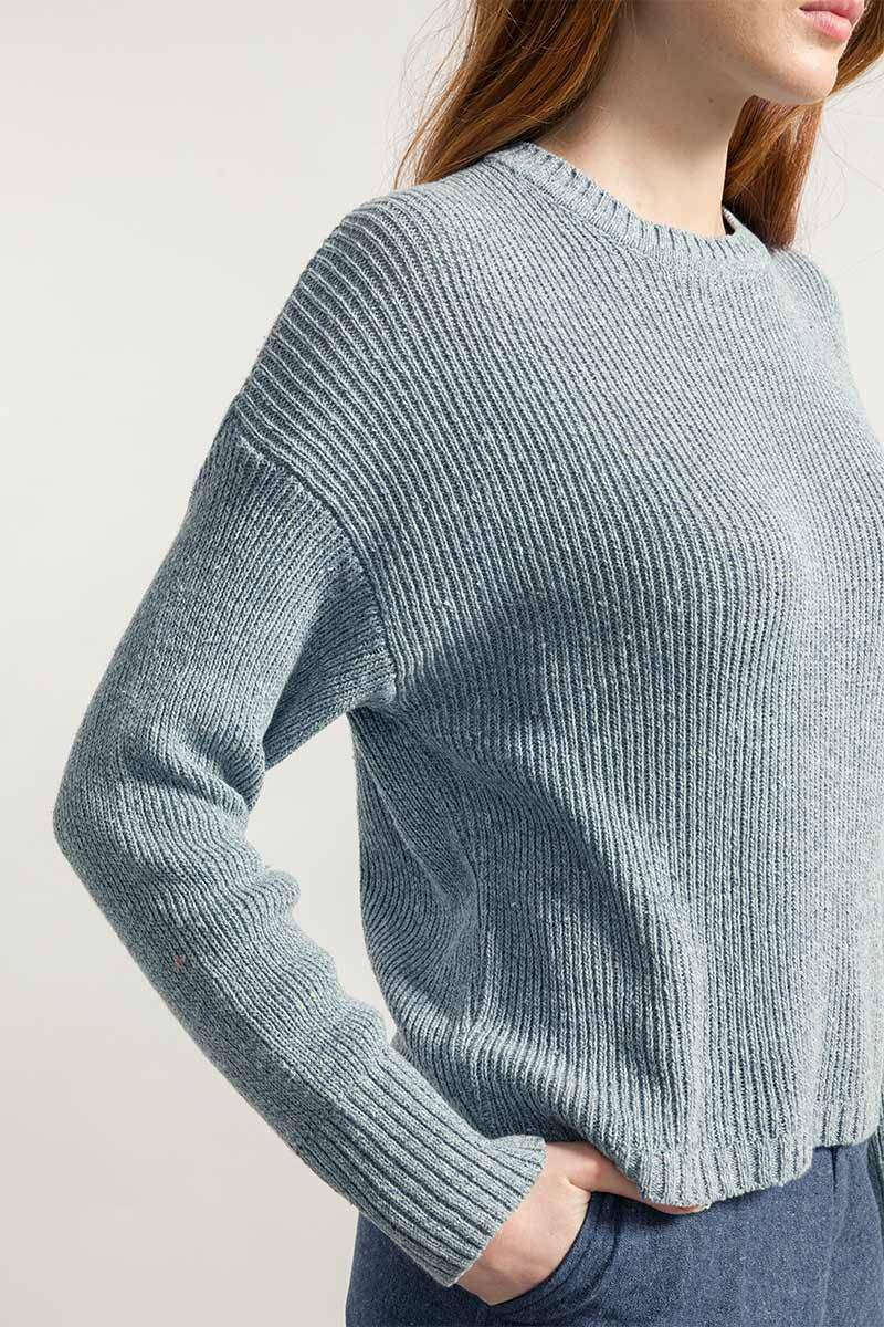 Rifò DARIA Maglia Donna Cotone Jeans Rigenerato Qualità