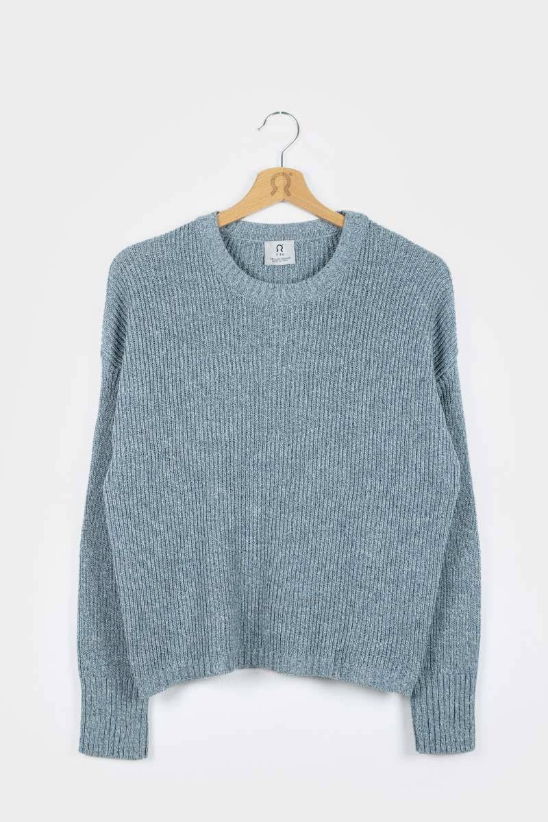 Rifò DARIA Maglia Donna Cotone Jeans Rigenerato Qualità