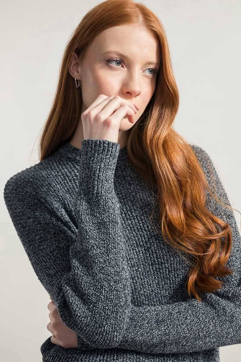 Rifò DARIA Maglia Donna Cotone Jeans Rigenerato Vendita