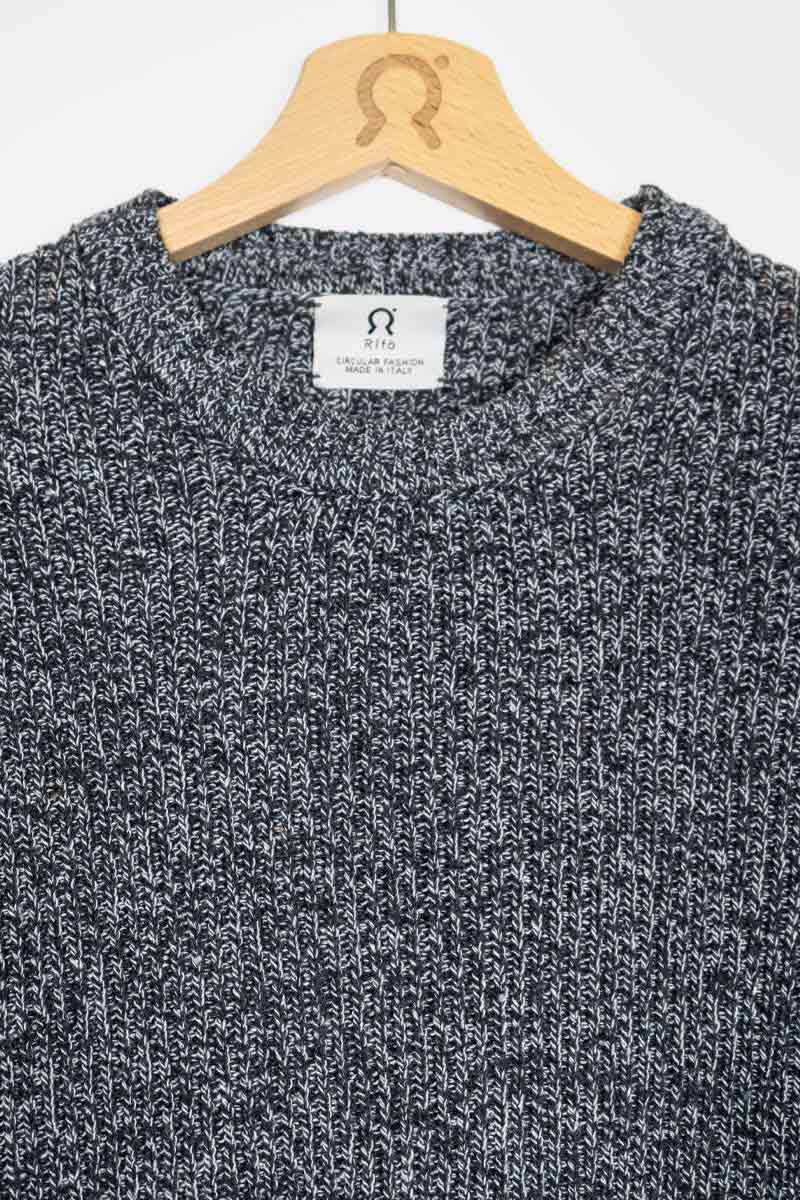 Rifò DARIA Maglia Donna Cotone Jeans Rigenerato Vendita