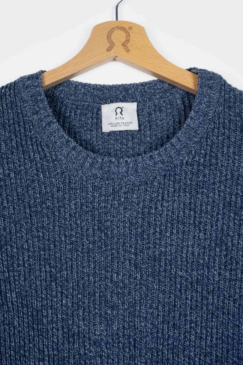Rifò DARIA Maglia Donna Cotone Jeans Rigenerato Promozione