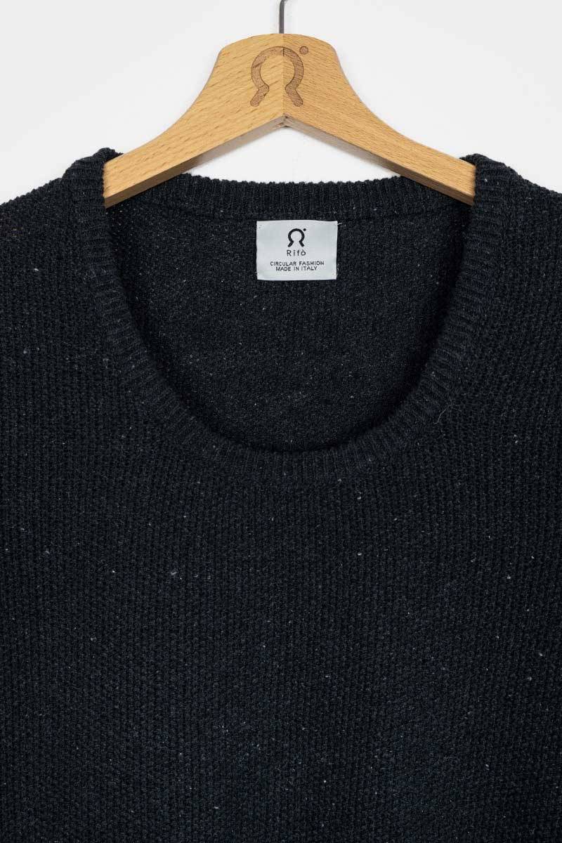 Rifò GRAZIA Maglia Donna Cotone Jeans rigenerato Spedizione Gratuita