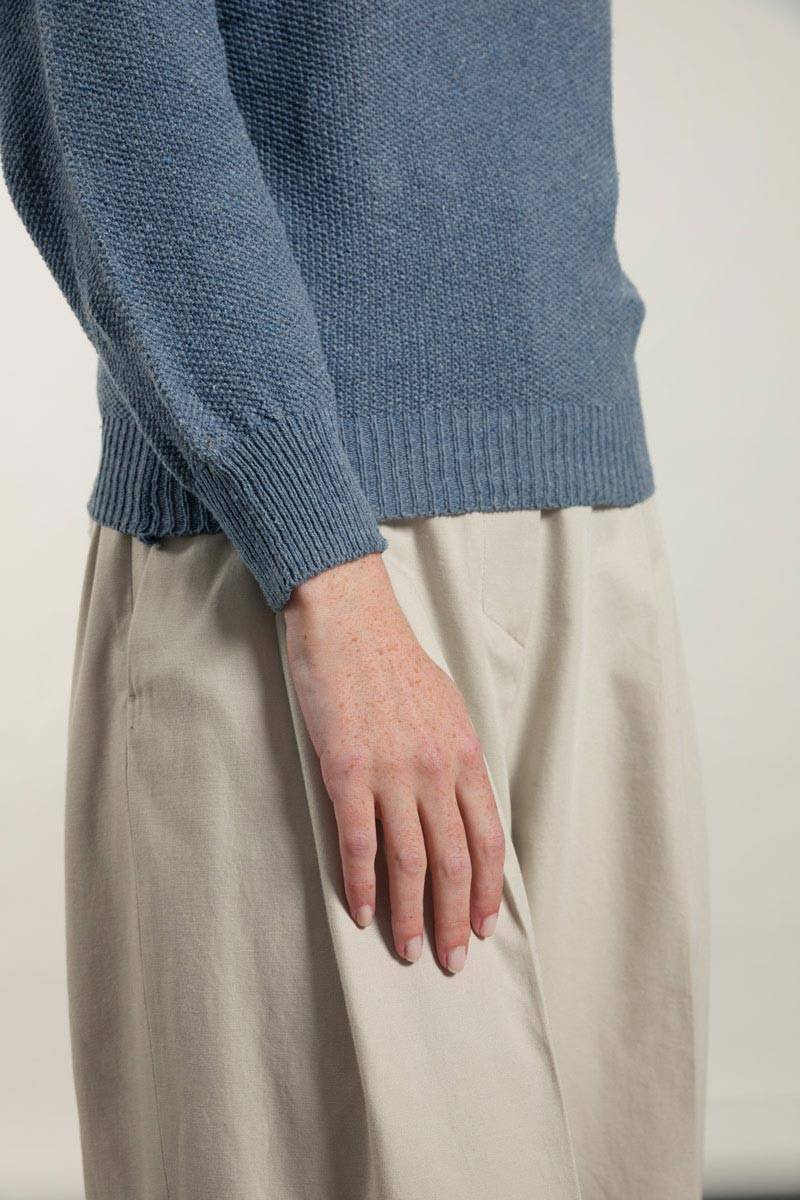 Rifò GRAZIA Maglia Donna Cotone Jeans rigenerato Soddisfazione Garantita