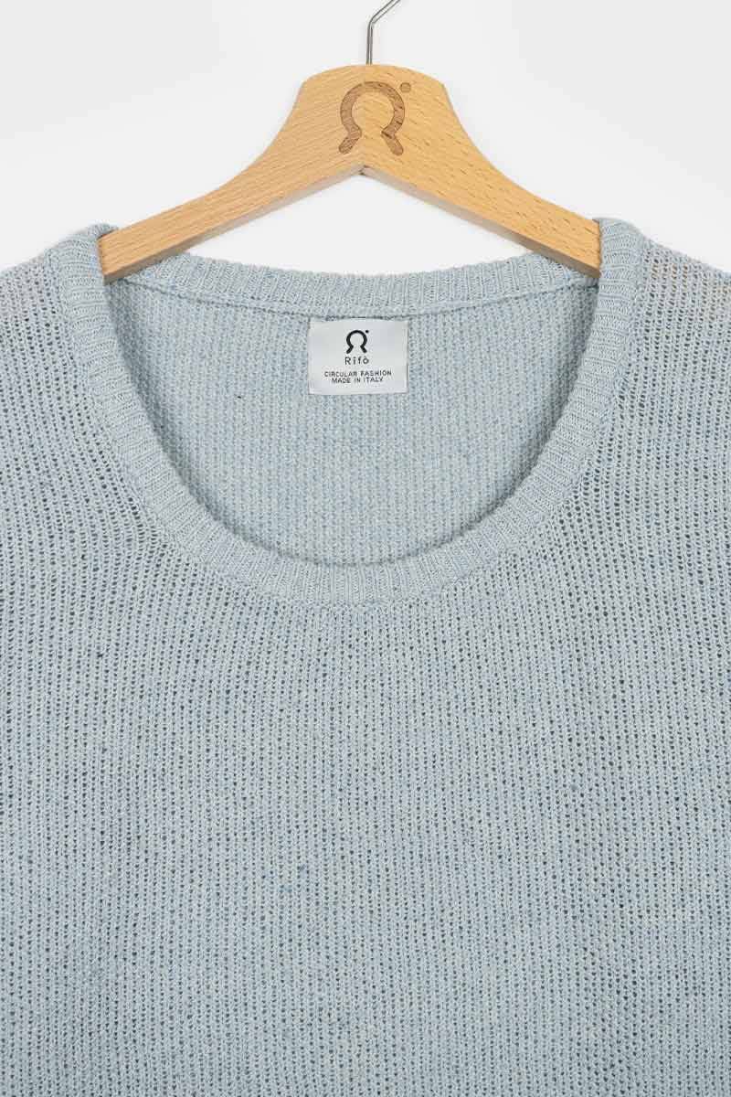Rifò GRAZIA Maglia Donna Cotone Jeans rigenerato Qualità Garantita