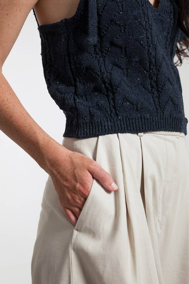 Rifò RENÉ Top Donna Cotone Jeans Rigenerato Acquista Ora