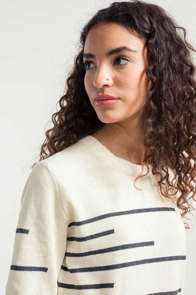 Rifò CLIO Maglia Donna Righe Cotone Rigenerato Promozione Limitata
