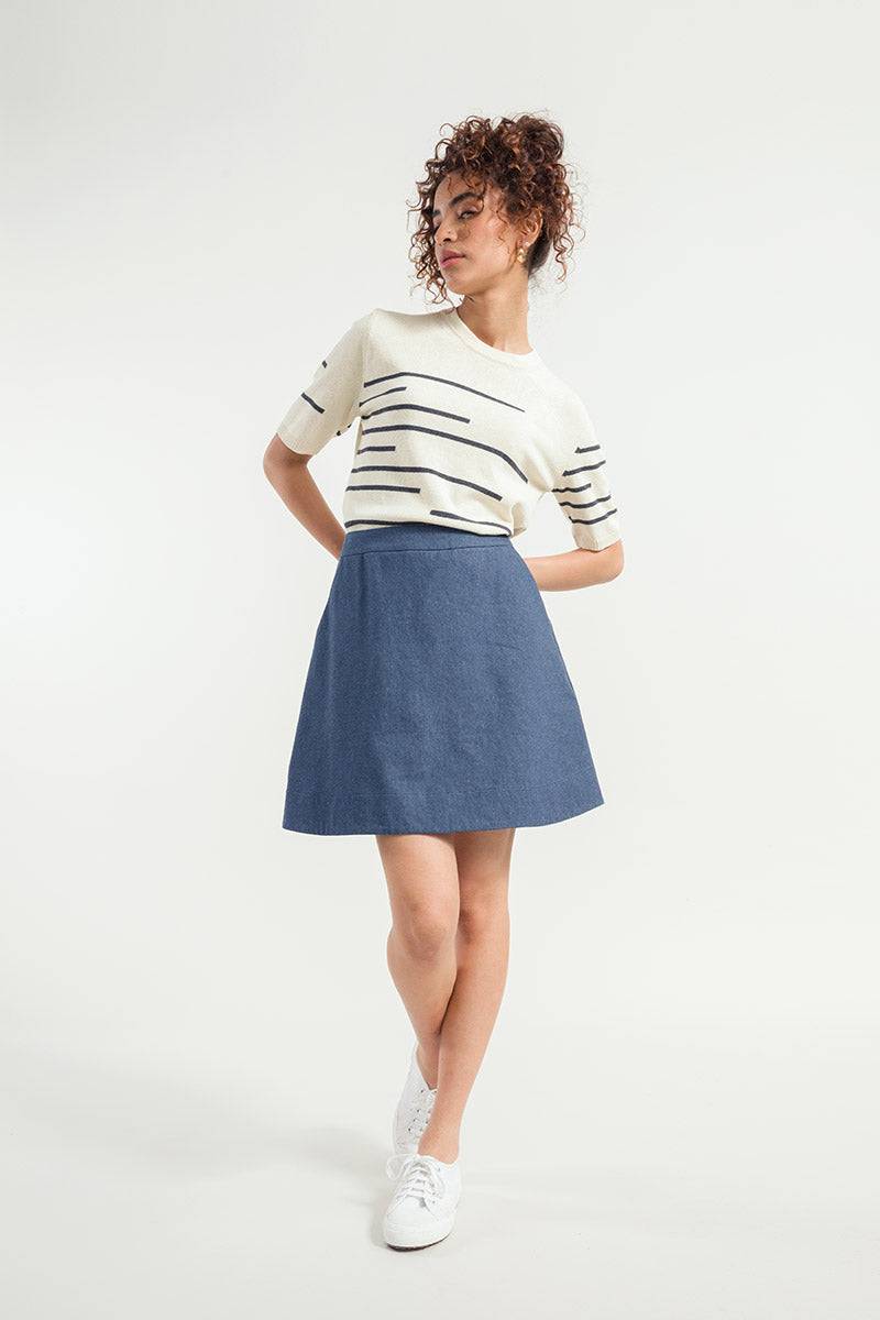 Rifò CLIO Maglia Donna Righe Cotone Rigenerato Promozione Limitata