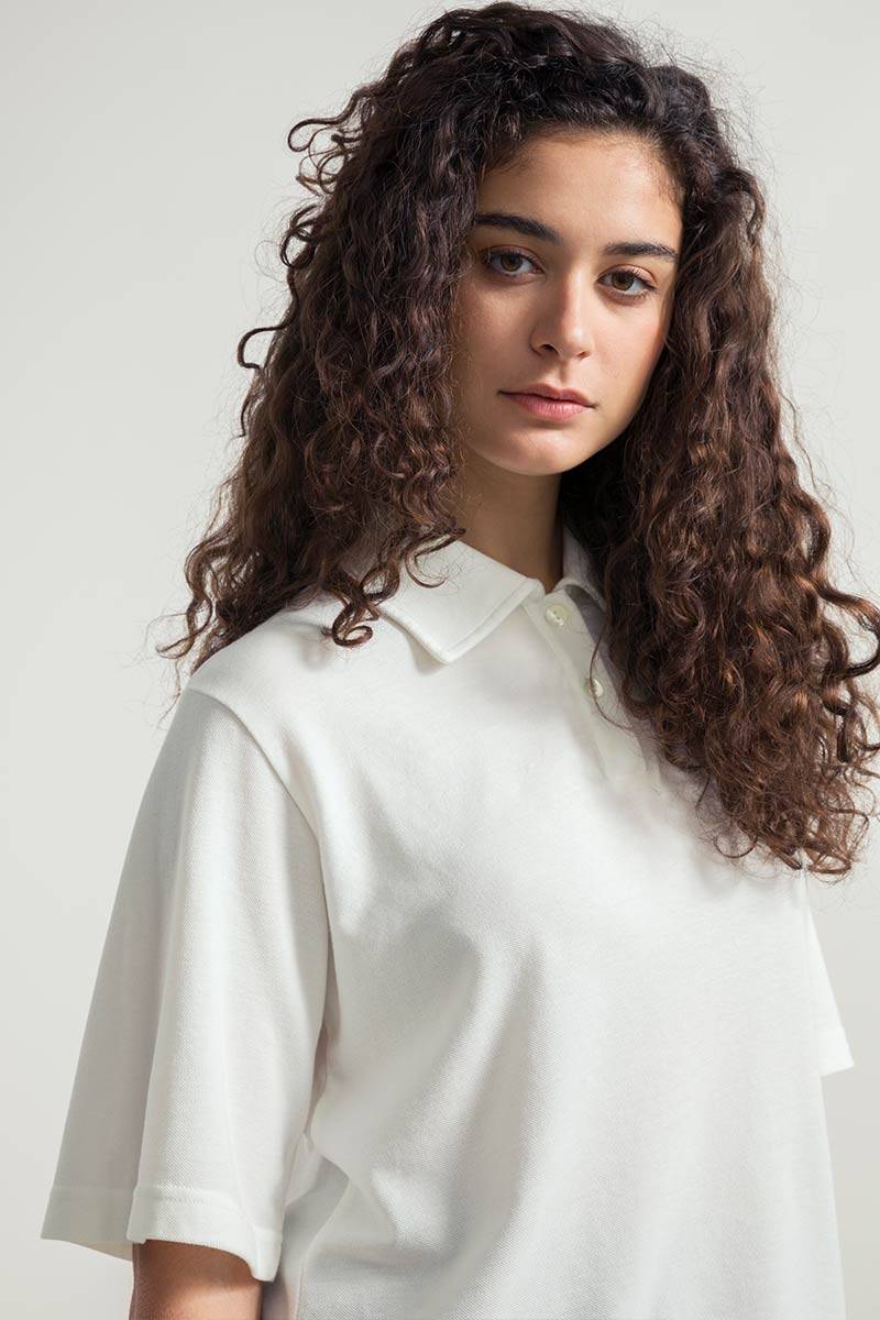 Rifò LUDO Maglia Polo Donna Cotone Rigenerato Black Friday Prezzi
