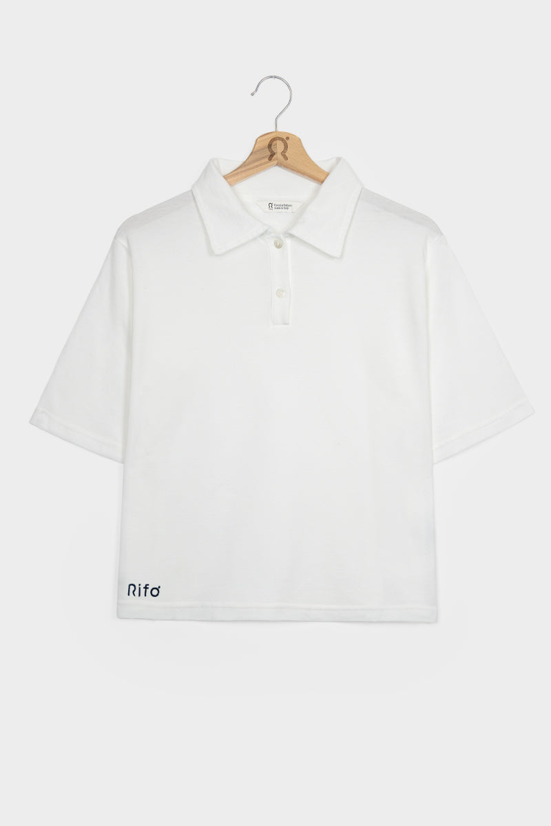 Rifò LUDO Maglia Polo Donna Cotone Rigenerato Black Friday Prezzi