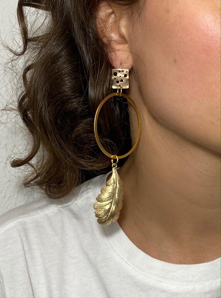 Silvia Gnecchi Feather earrings Qualità Garantita