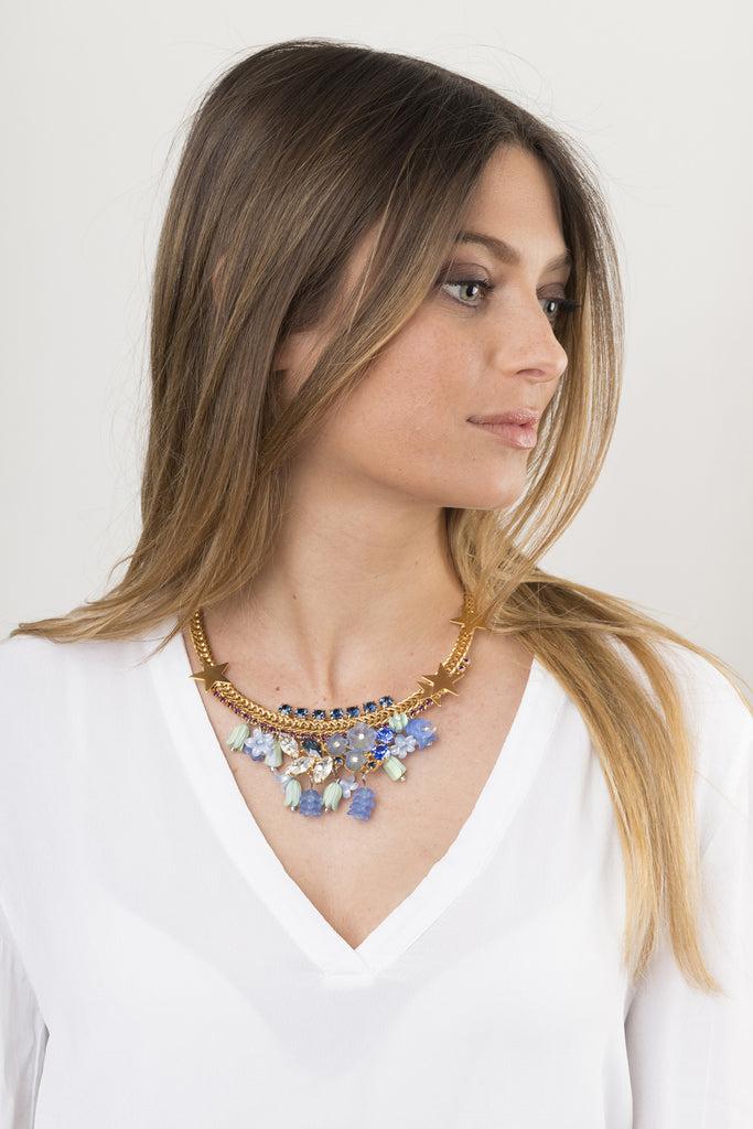 Silvia Gnecchi Kalani blue necklace Prezzo Ridotto