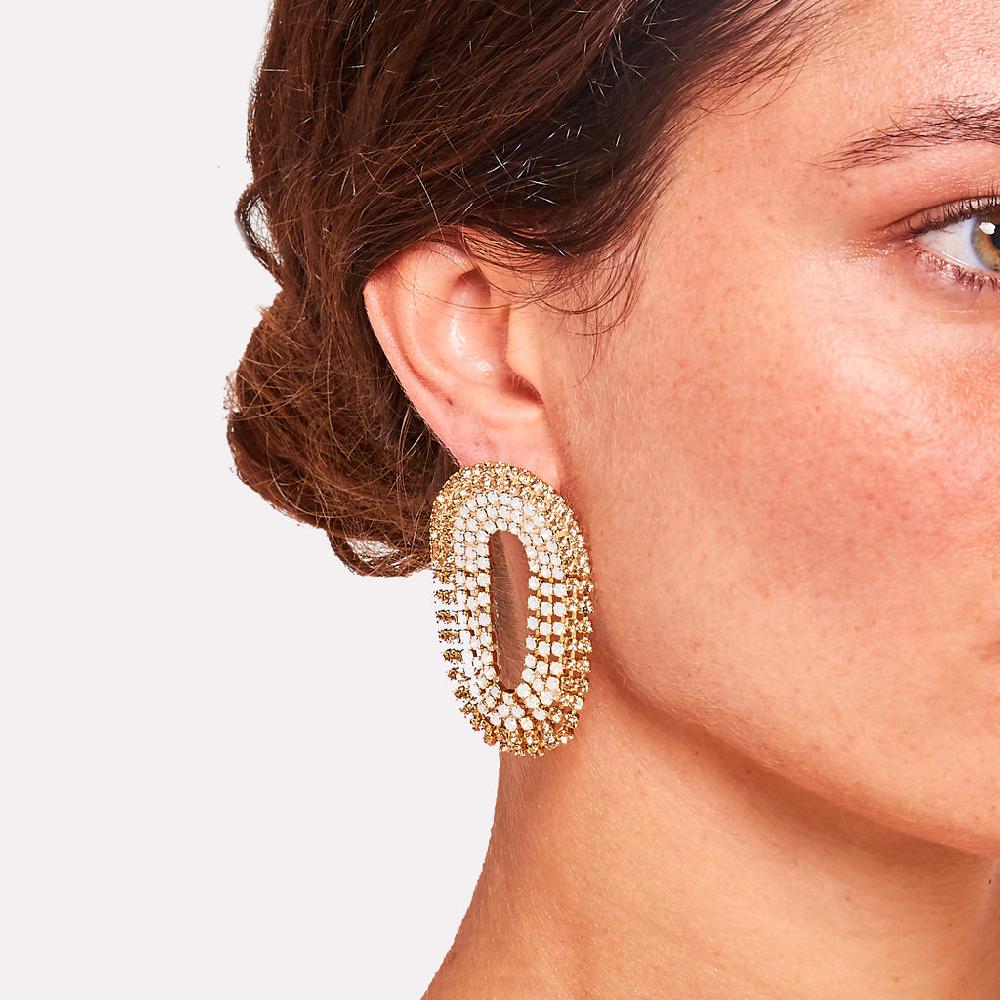 Silvia Gnecchi Liberty Medium Bicolor Earrings In Saldo