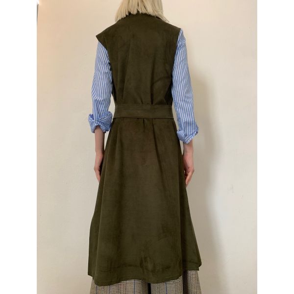 Stella Jean GILET LUNGO CON RICAMO FIORE Italy