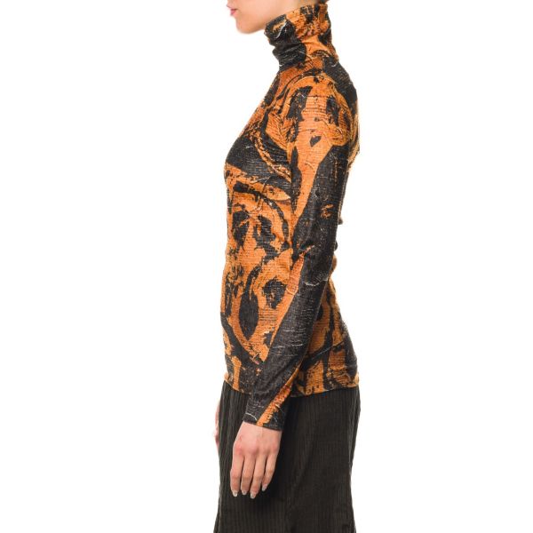 Stella Jean TOP IN VELLUTO STAMPATO 2025