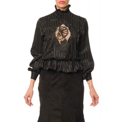 Stella Jean BLUSA A RIGHE CON RICAMO In Linea