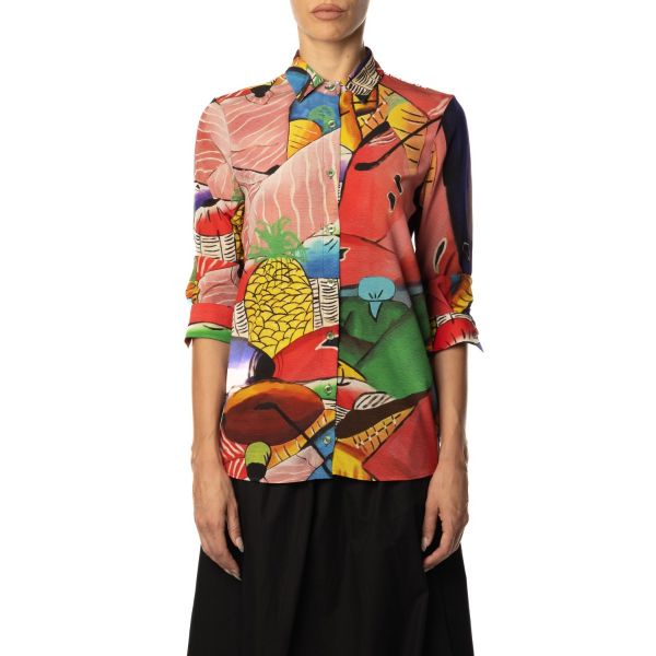 Stella Jean CAMICIA SETA STAMPATA Soddisfazione Garantita