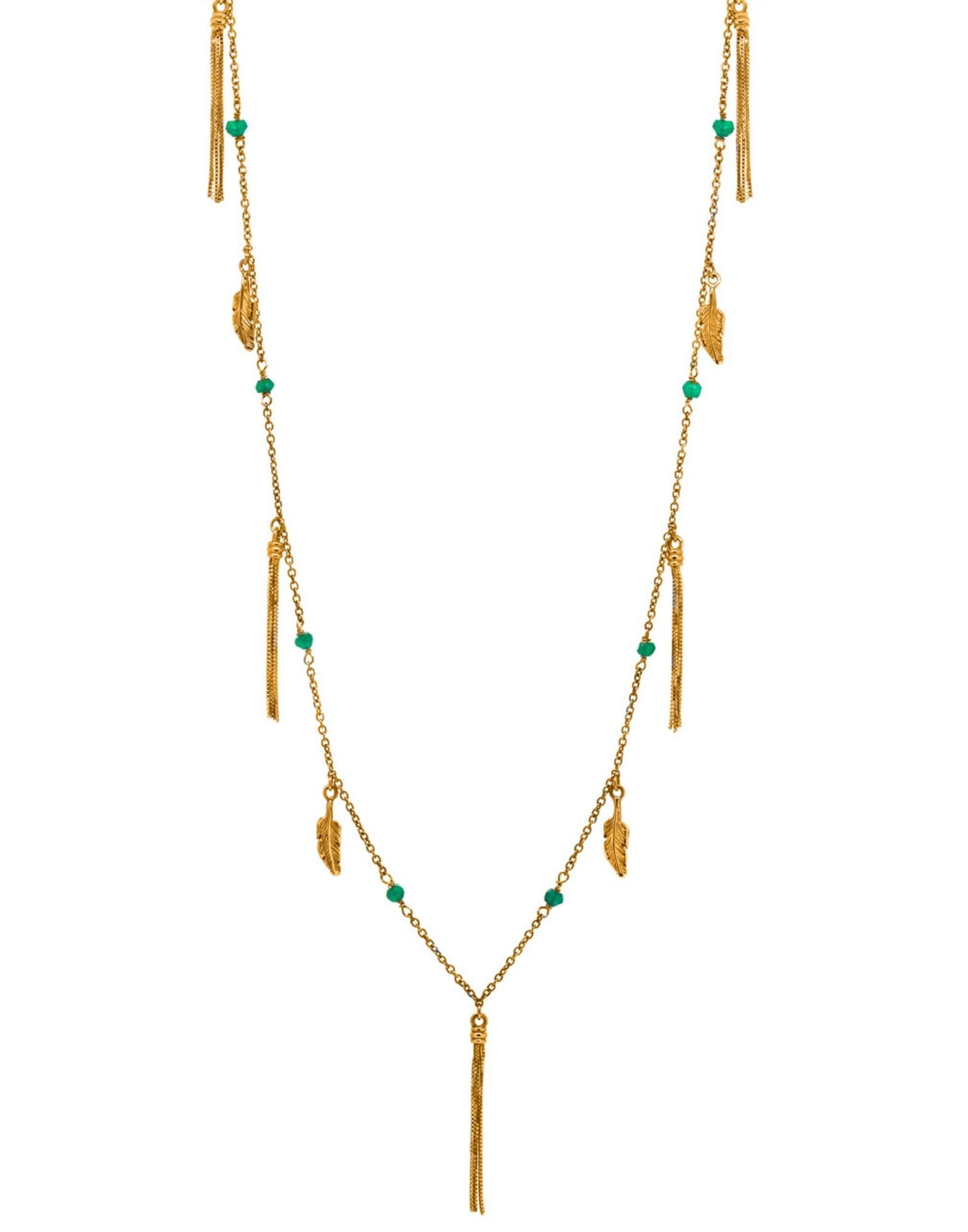 Thais Bernardes Collana lunga con Piume e Frange Veneziane Outlet