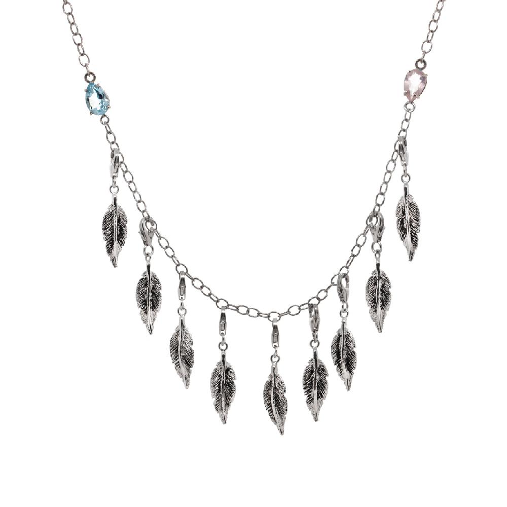 Thais Bernardes Collana con Charms Piume Shopping Online