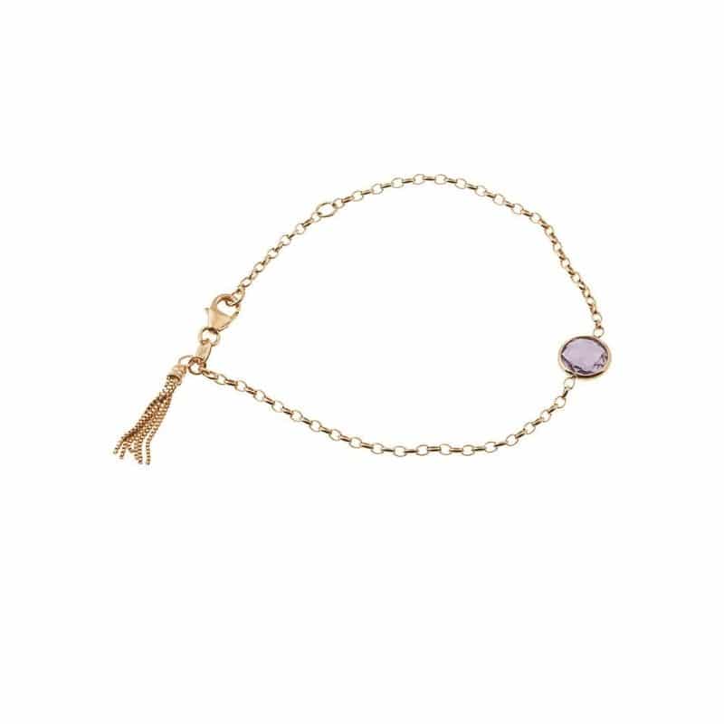 Thais Bernardes Bracciale Colors Con Pietra Ametista Novità