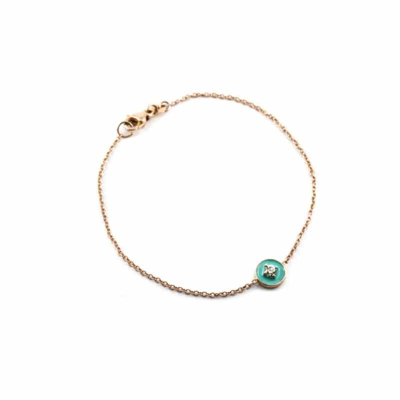 Thais Bernardes BRACCIALE coriandolo IN ORO ROSA Saldi