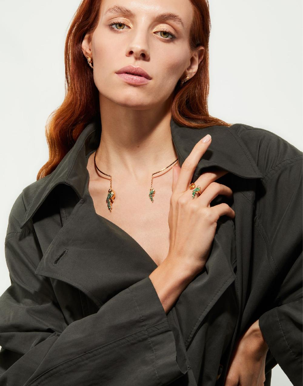 Thais Bernardes Collana Choker Pappagalli Promozione