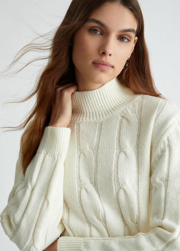 Liu Jo Abito bianco in maglia In Linea