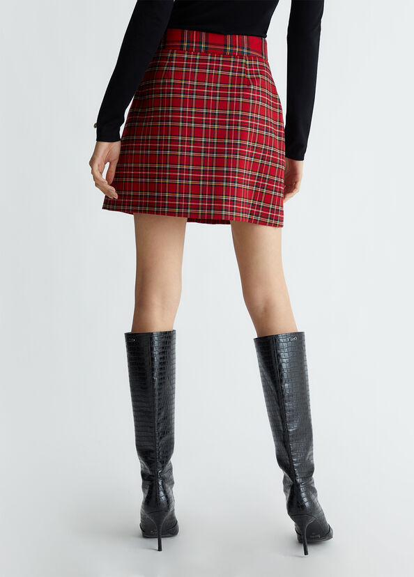 Liu Jo Minigonna a pieghe in tartan Vendita