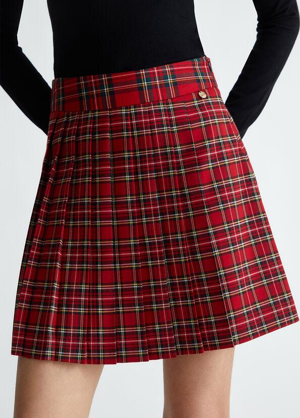 Liu Jo Minigonna a pieghe in tartan Vendita