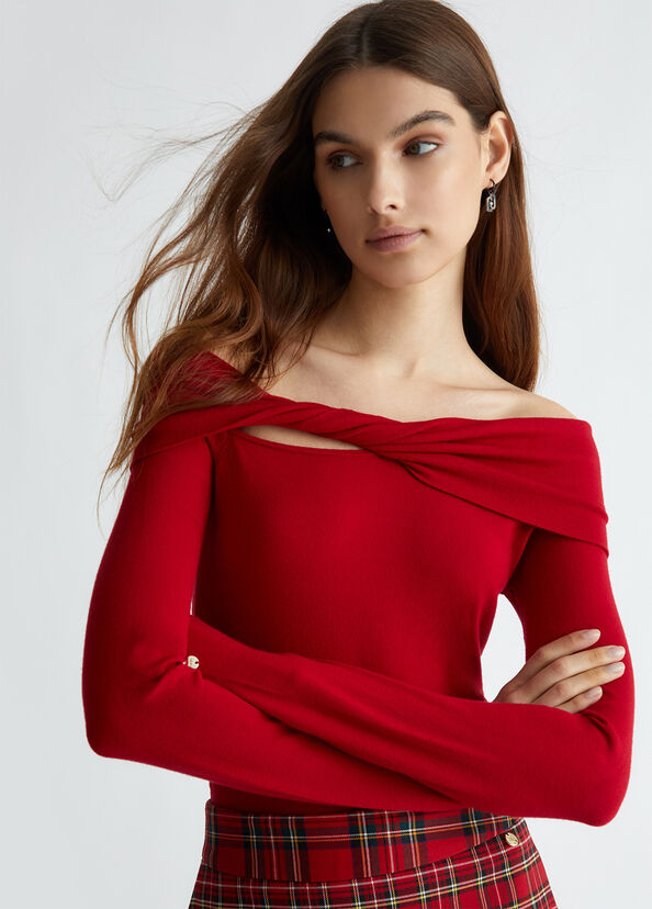 Liu Jo Body rosso con cut-out Spedizione Gratuita