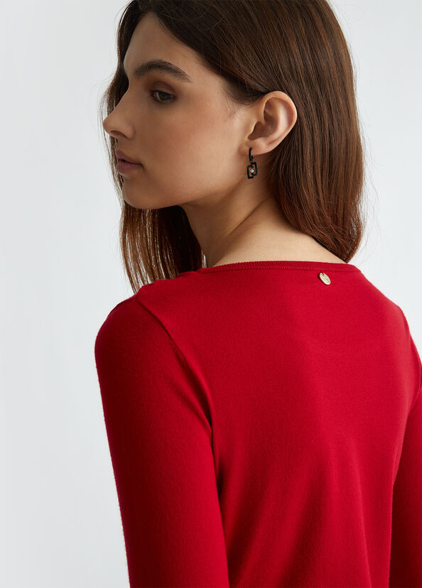 Liu Jo Maglia rossa con cut-out Promozione Limitata