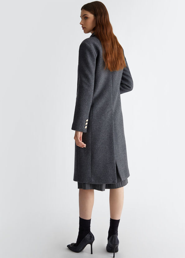 Liu Jo Cappotto slim in misto lana Hotsell