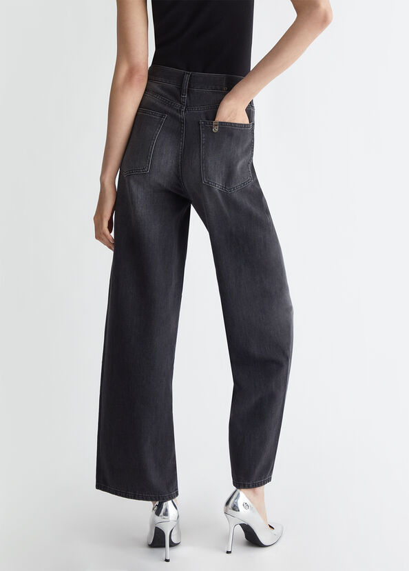 Liu Jo Jeans flare in cotone Consegna Veloce