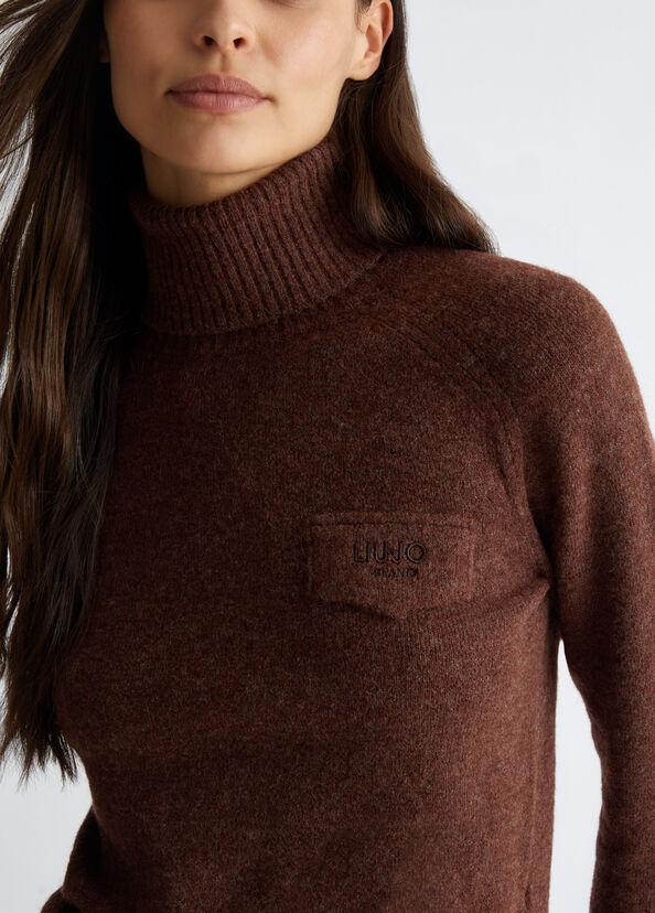 Liu Jo Dolcevita in misto lana con logo In Vendita