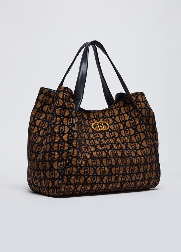 Liu Jo Shopping bag jacquard con logo Prezzo Ridotto