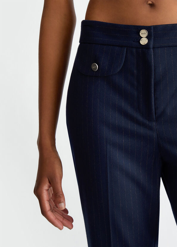 Liu Jo Pantaloni in flanella gessata Nuovo