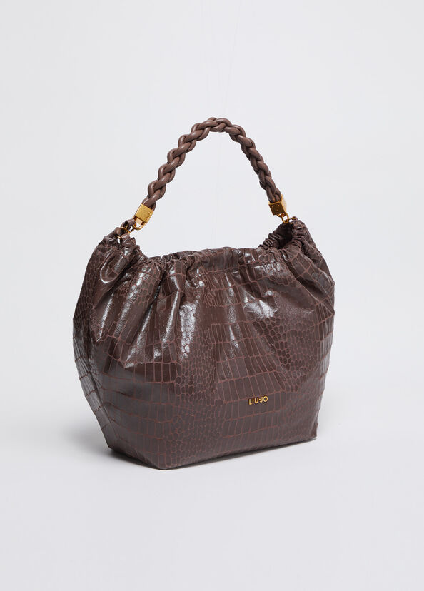 Liu Jo Borsa a mano con stampa coccodrillo Saldi Di Fabbrica