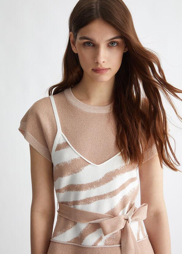 Liu Jo Maglia jacquard con cintura Italy