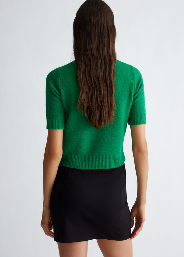Liu Jo T-shirt in misto lana e alpaca 2025