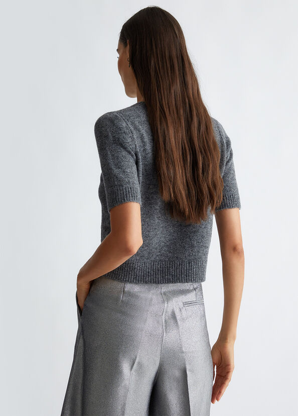 Liu Jo T-shirt in misto lana e alpaca In Linea