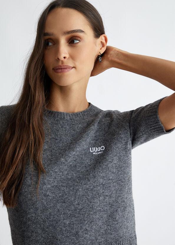 Liu Jo T-shirt in misto lana e alpaca In Linea