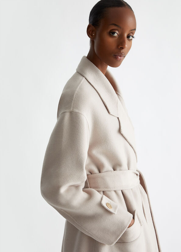 Liu Jo Cappotto in misto lana con cintura Promozione Limitata