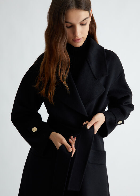 Liu Jo Cappotto in misto lana con cintura In Vendita