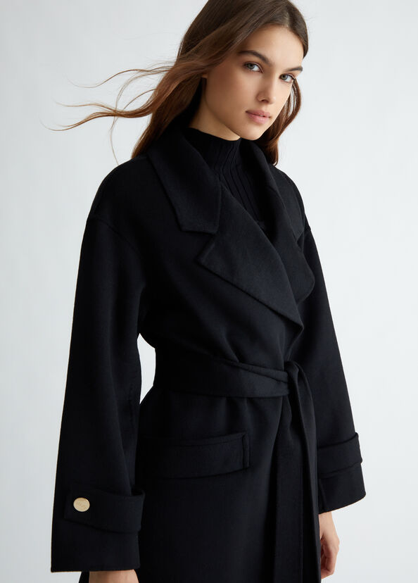 Liu Jo Cappotto in misto lana con cintura In Vendita